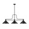 Z-Lite Melange Billiard, 3-Light, 14 In.W x 52 In.L x 21 In.H, Matte Black/Matte Black 725-3MB-MMB - alternate 3